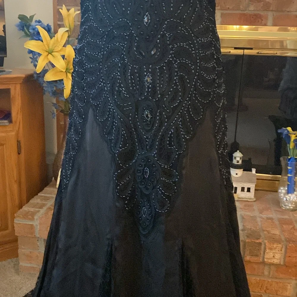 Sue Wong nocturnal black formal gown size 10 - Picture 5 of 17